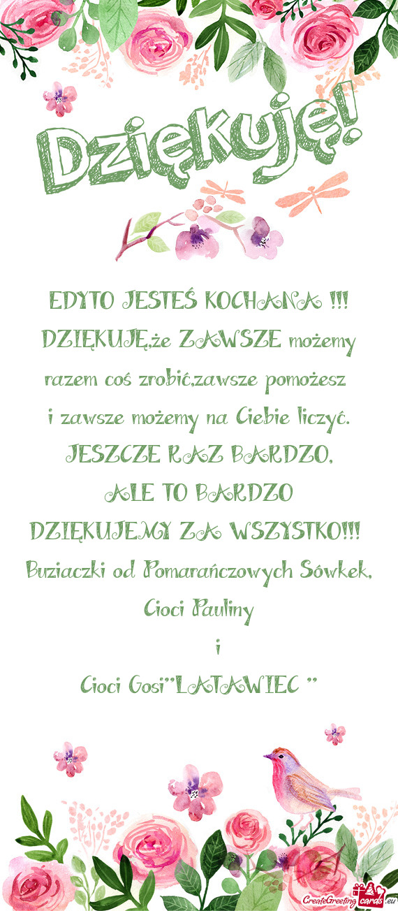 EDYTO JESTEŚ KOCHANA