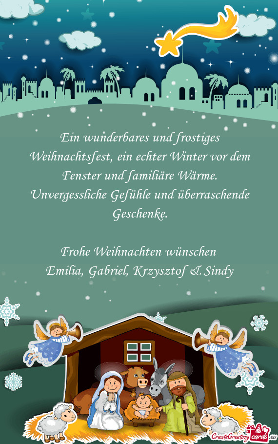 Ein wunderbares und frostiges Weihnachtsfest, ein echter Winter vor dem Fenster und familiäre Wärm