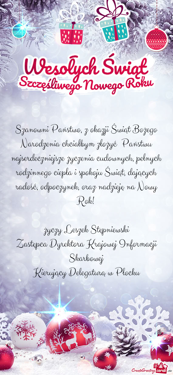 Ek, oraz nadzieję na Nowy Rok