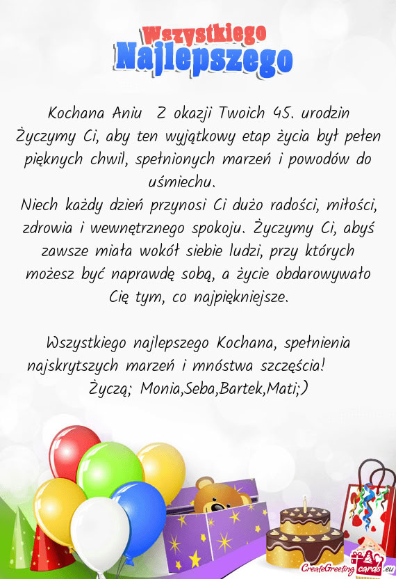 Ęknych chwil, spełnionych marzeń i powodów do uśmiechu. ❤️