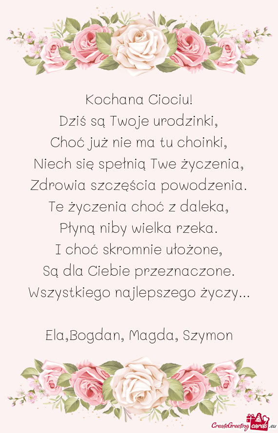 Ela,Bogdan, Magda, Szymon