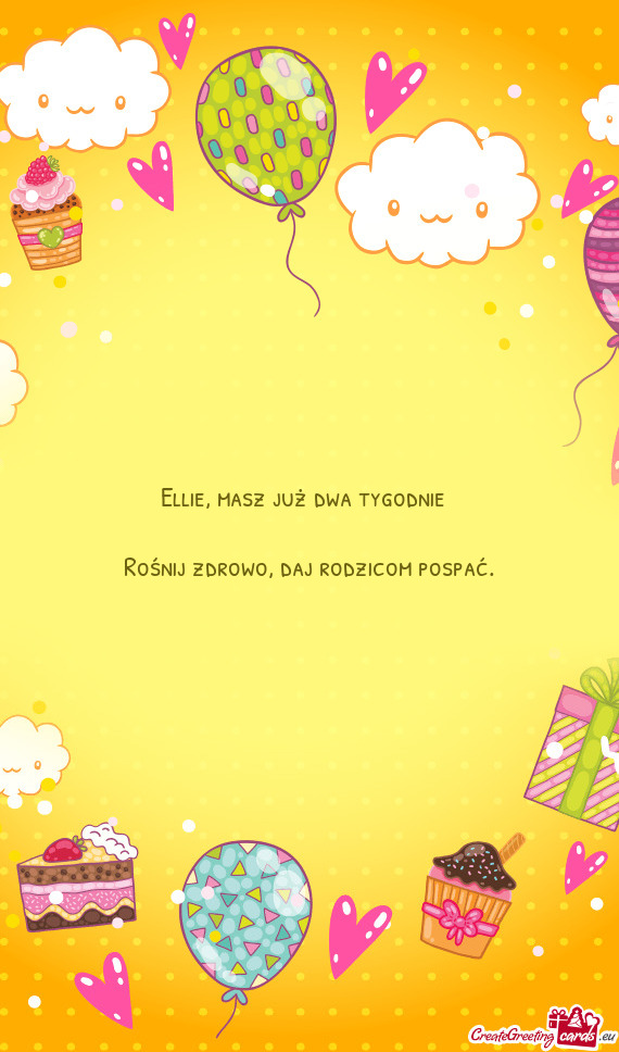 Ellie, masz już dwa tygodnie❤️