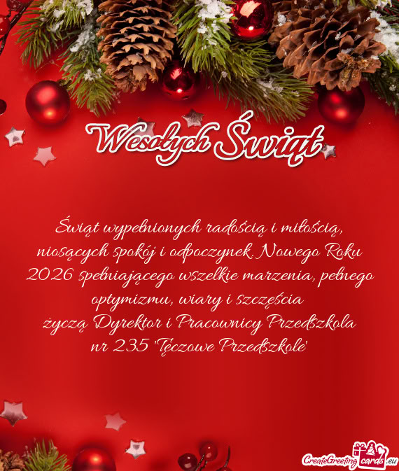 Ełniającego wszelkie marzenia, pełnego optymizmu, wiary i szczęścia