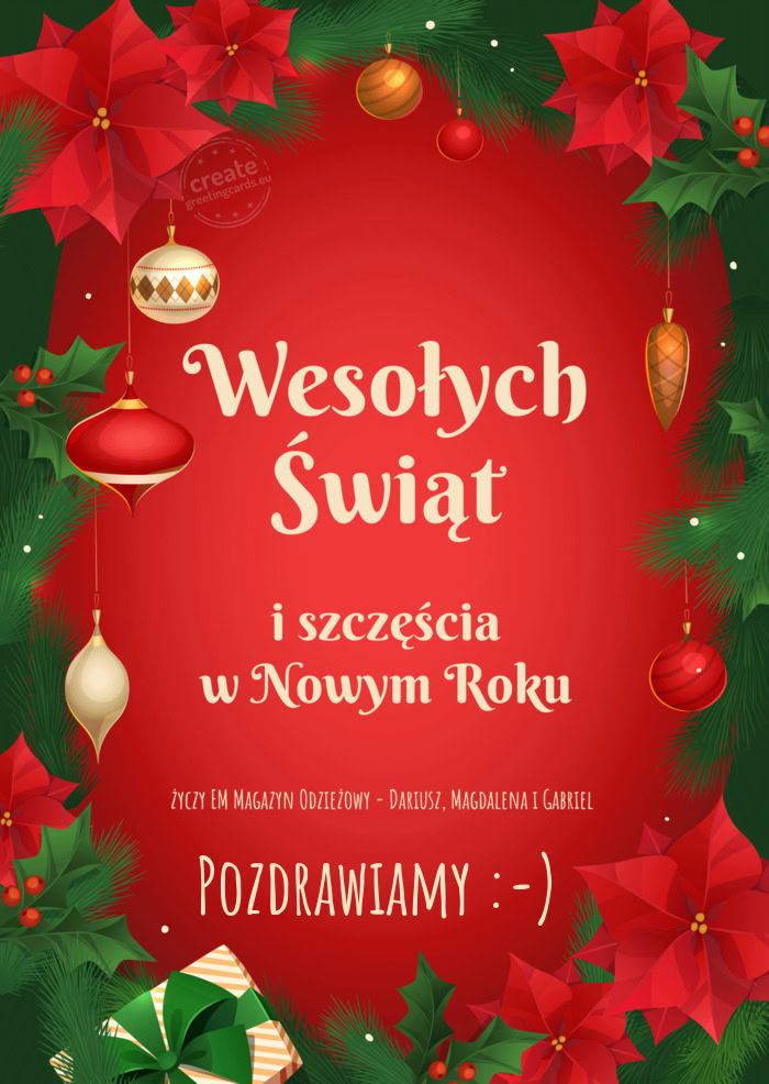 EM Magazyn Odzieżowy - Dariusz, Magdalena i Gabriel Pozdrawiamy :-)