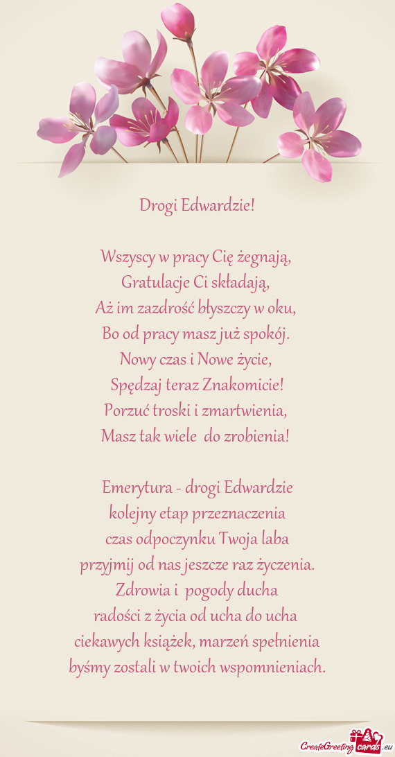 Emerytura - drogi Edwardzie