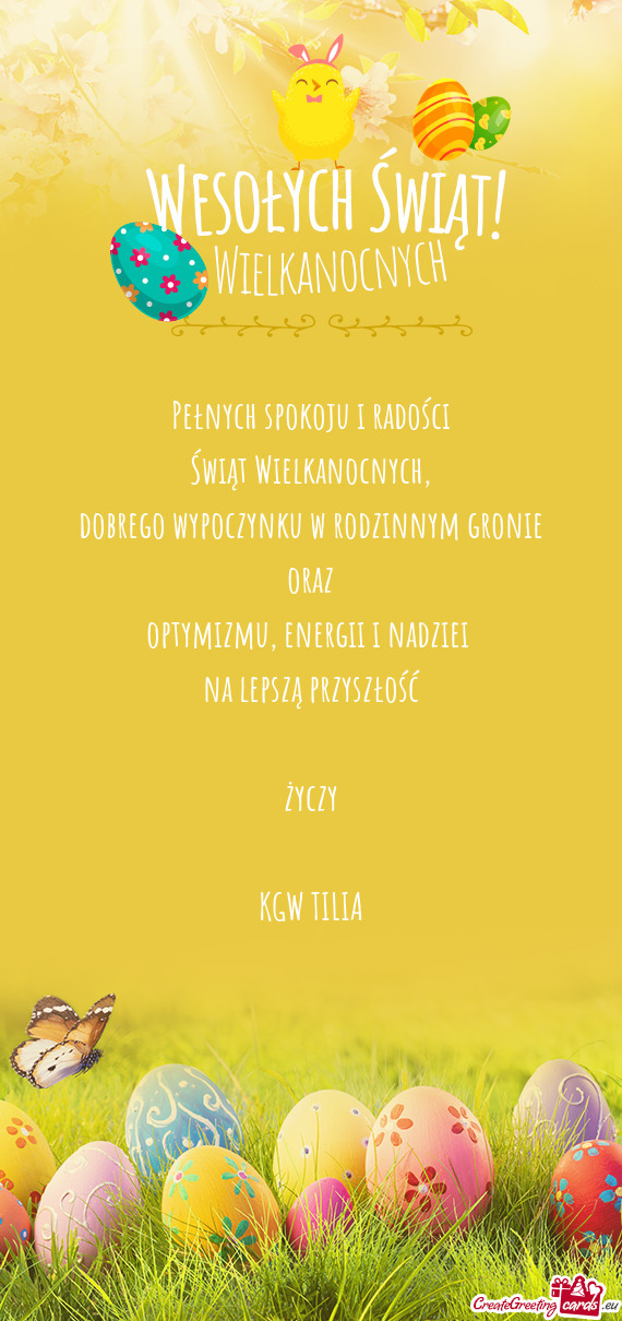 Energii i nadziei na lepszą przyszłość życzy KGW TILIA