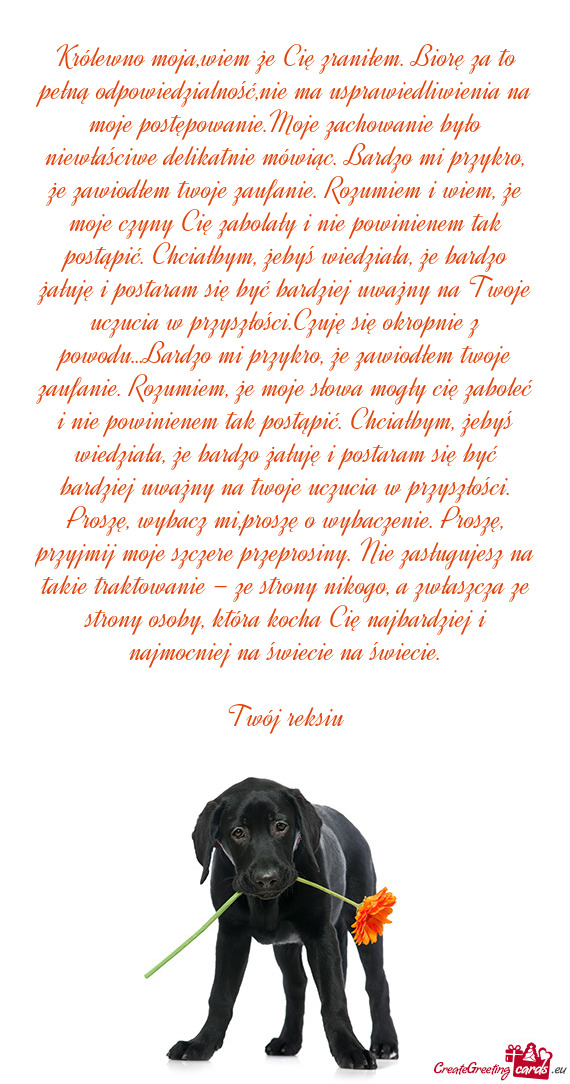 Enia na moje postępowanie.Moje zachowanie było niewłaściwe delikatnie mówiąc. Bardzo mi przykr