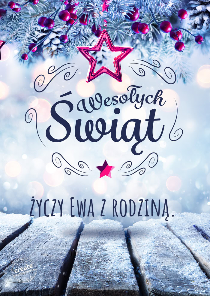 Ewa z rodziną. Wesołych Świąt