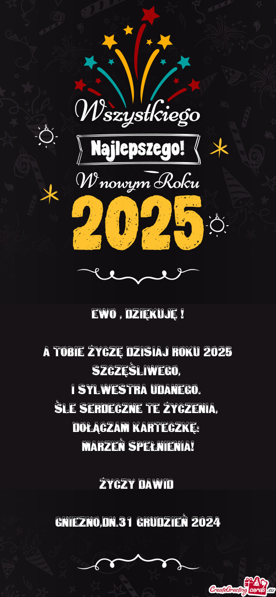 Ewo , dziękuję
