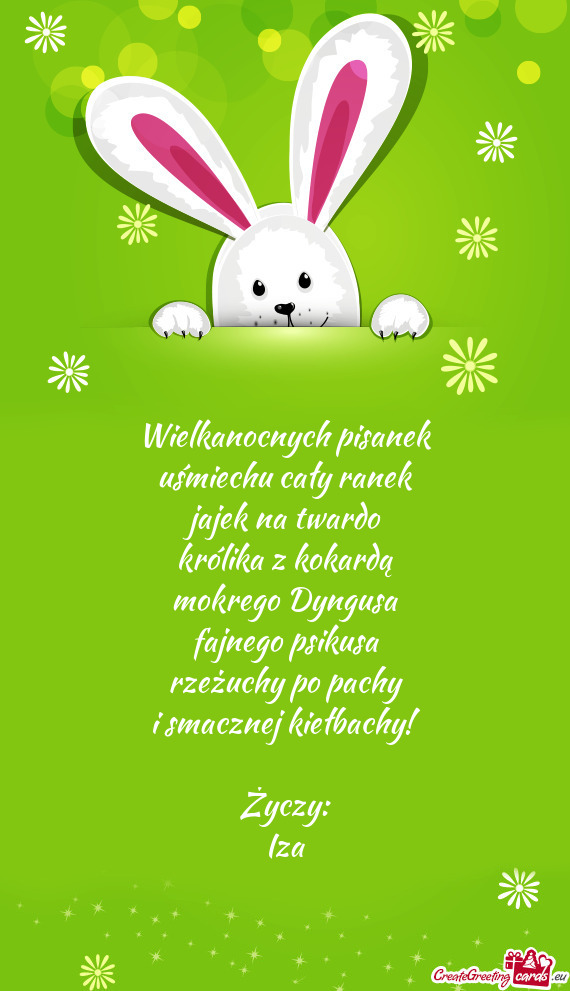 Fajnego psikusa rzeżuchy po pachy i smacznej kiełbachy! Życzy