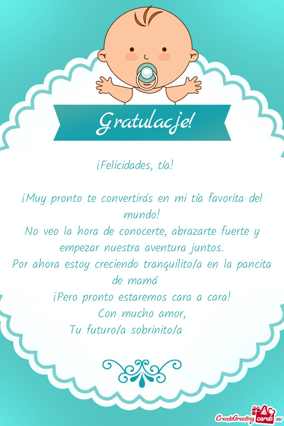 ¡Felicidades, tía! 💛