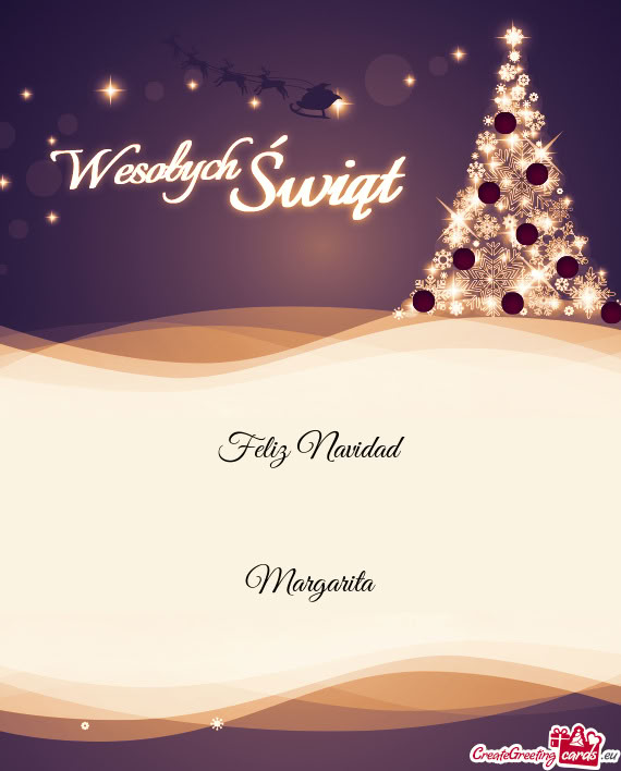 Feliz Navidad  Margarita