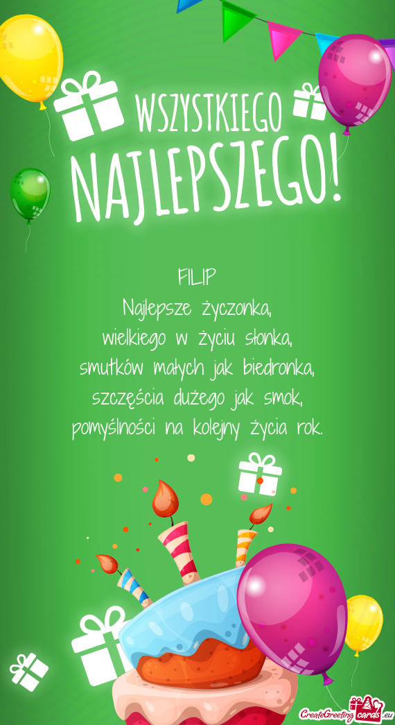 FILIP Najlepsze życzonka