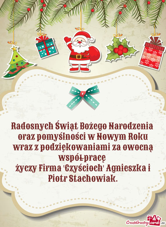 Firma "Czyścioch" Agnieszka i Piotr Stachowiak