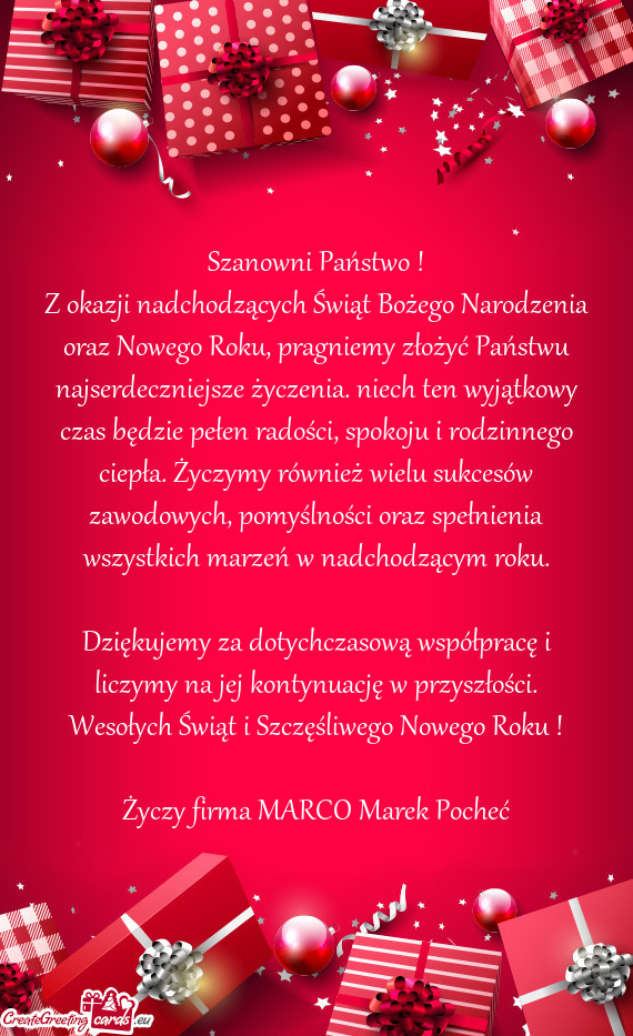 Firma MARCO Marek Pocheć