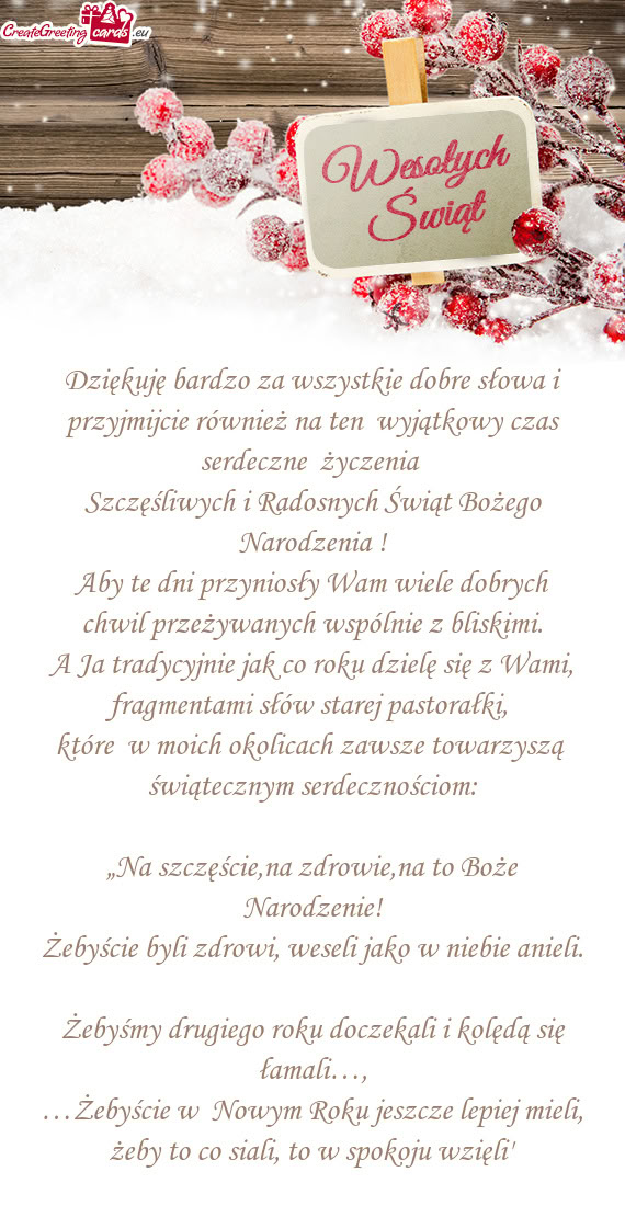 Fragmentami słów starej pastorałki