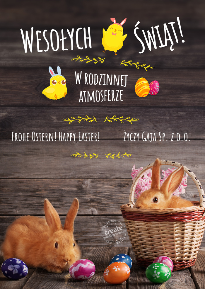 Frohe Ostern! Happy Easter!   Gaja Sp. z o.o