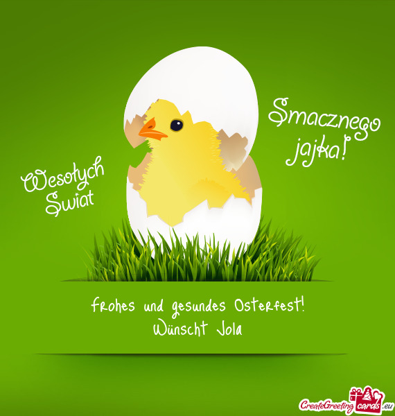 Frohes und gesundes Osterfest!  Wünscht Jola