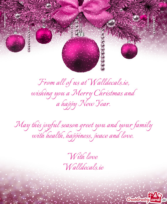From all of us at Walldecals.ie