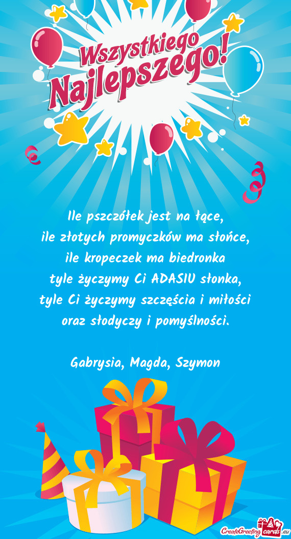 Gabrysia, Magda, Szymon