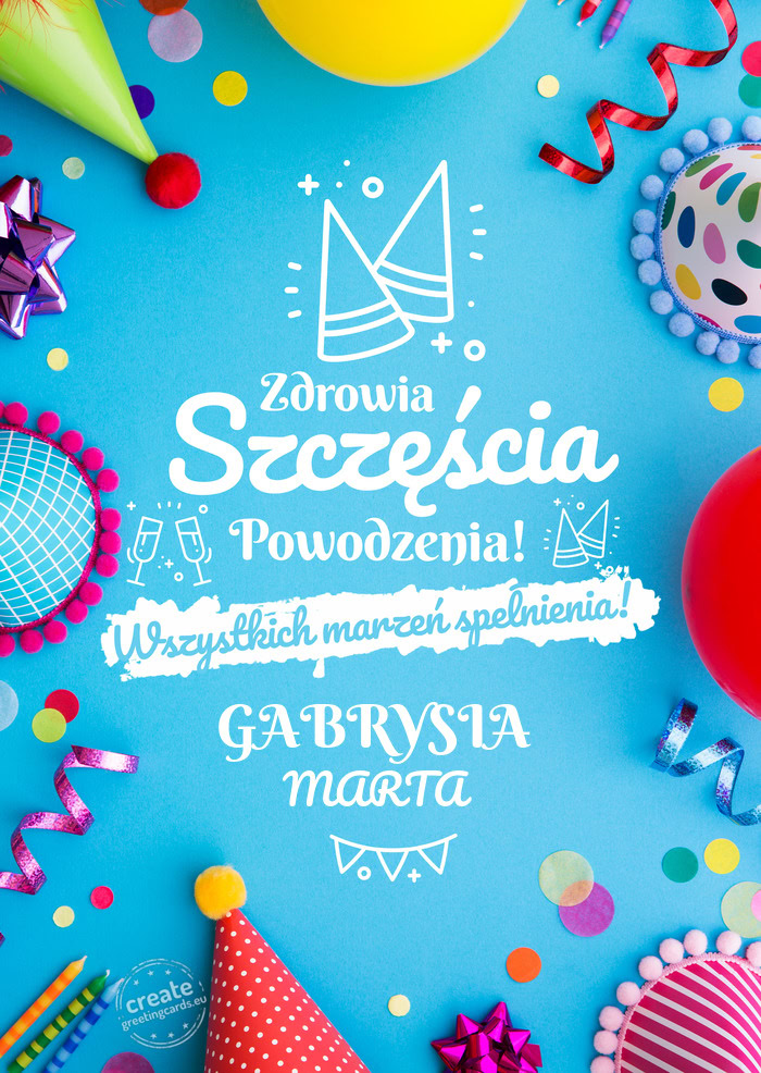 GABRYSIA spełnienia marzeń MARTA