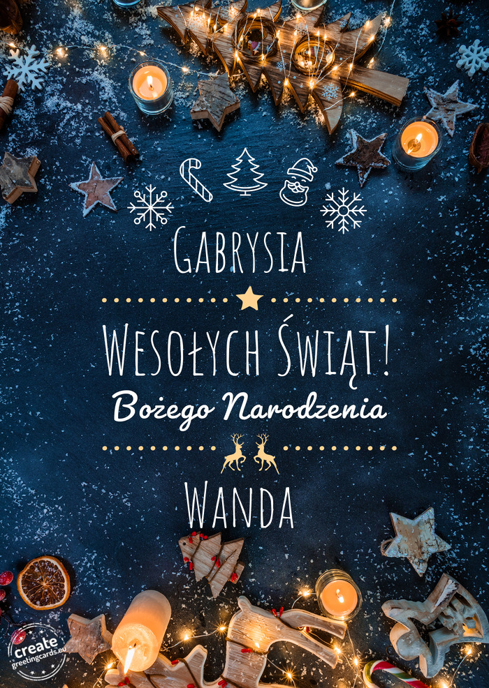 Gabrysia Wesołych Świąt Wanda