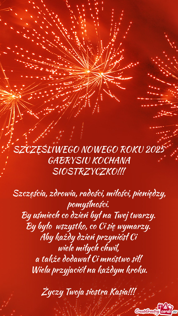 GABRYSIU KOCHANA SIOSTRZYCZKO