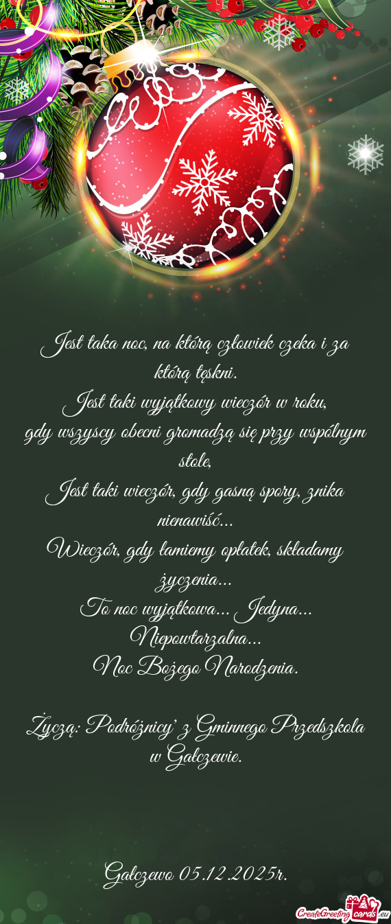 Gałczewo 05.12.2025r