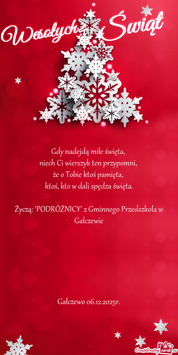 Gałczewo 06.12.2025r