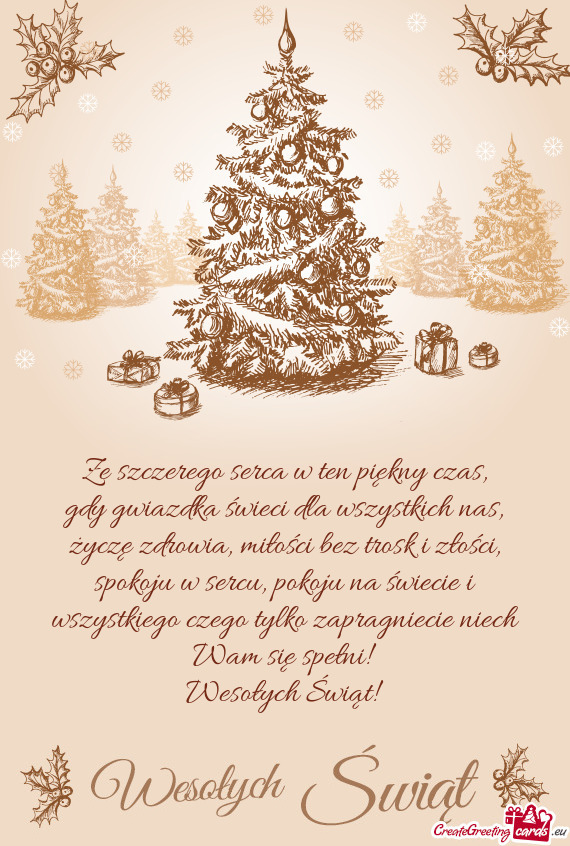 Gdy gwiazdka świeci dla wszystkich nas, życzę zdrowia, miłości bez trosk i złości, spokoju w