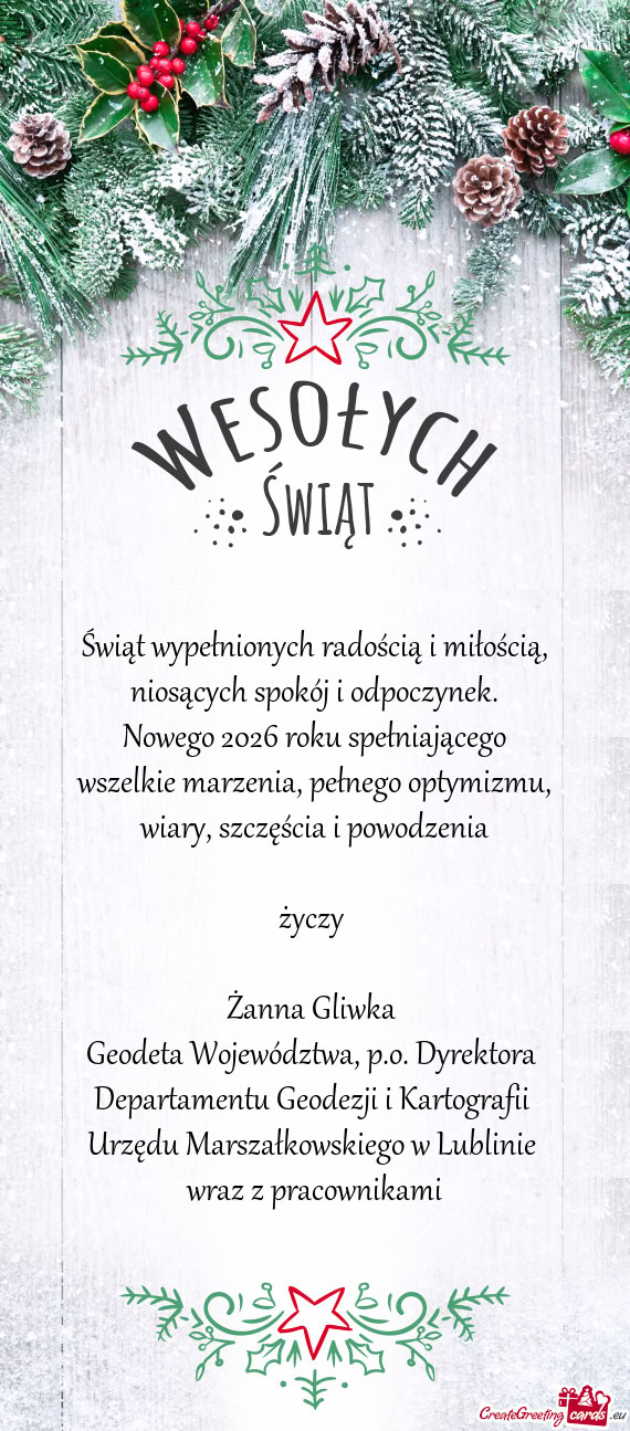 Geodeta Województwa, p.o. Dyrektora