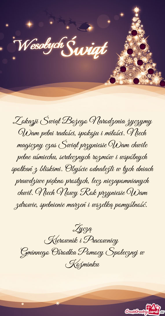 Gminnego Ośrodka Pomocy Społecznej w Koźminku