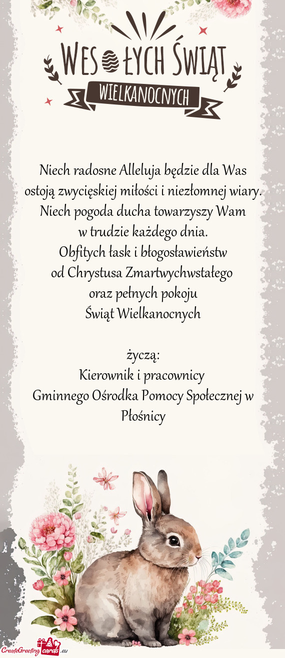 Gminnego Ośrodka Pomocy Społecznej w Płośnicy