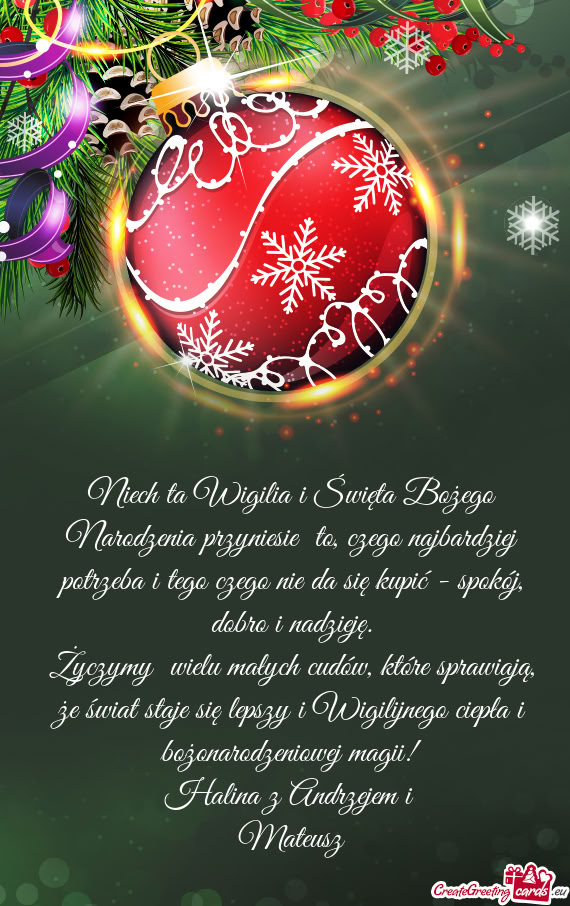 Go nie da się kupić - spokój, dobro i nadzieję