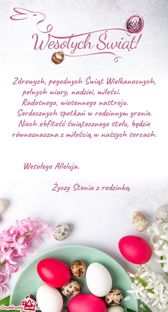 Go stołu, będzie równoznaczna z miłością w naszych sercach