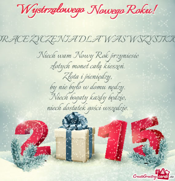 GORĄCE ŻYCZENIA DLA WAS WSZYSTKICH