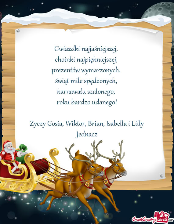 Gosia, Wiktor, Brian, Isabella i Lilly Jednacz