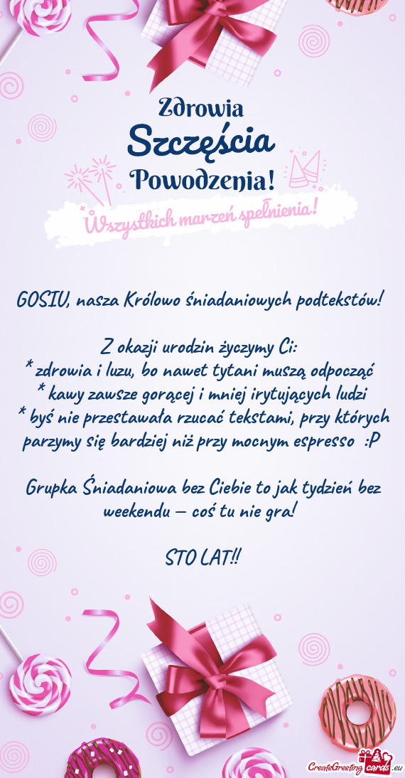 GOSIU, nasza Królowo śniadaniowych podtekstów