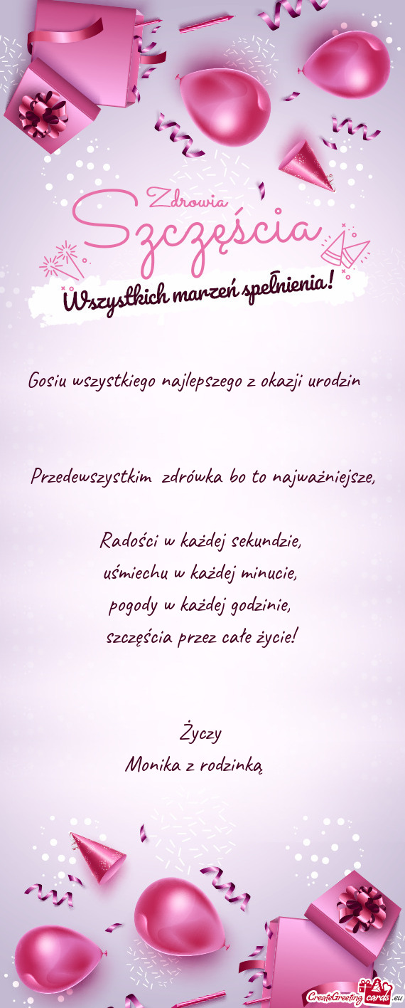 Gosiu wszystkiego najlepszego z okazji urodzin 🌹