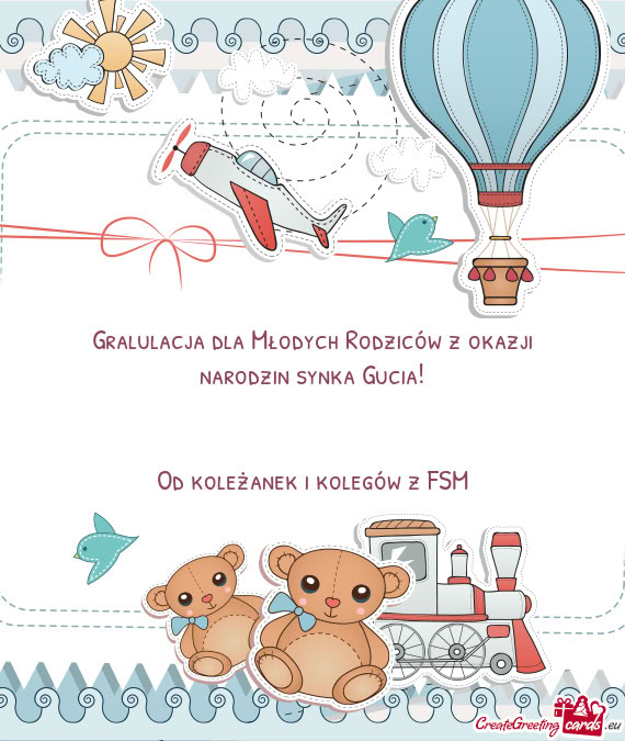 Gralulacja dla Młodych Rodziców z okazji