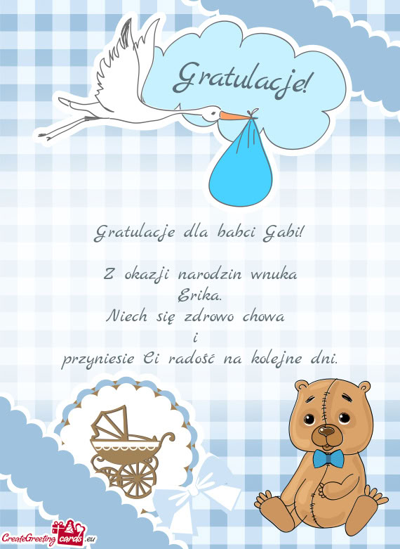 Gratulacje dla babci Gabi