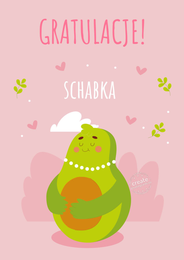 Gratulacje z nadchodzącego dziecka schabka