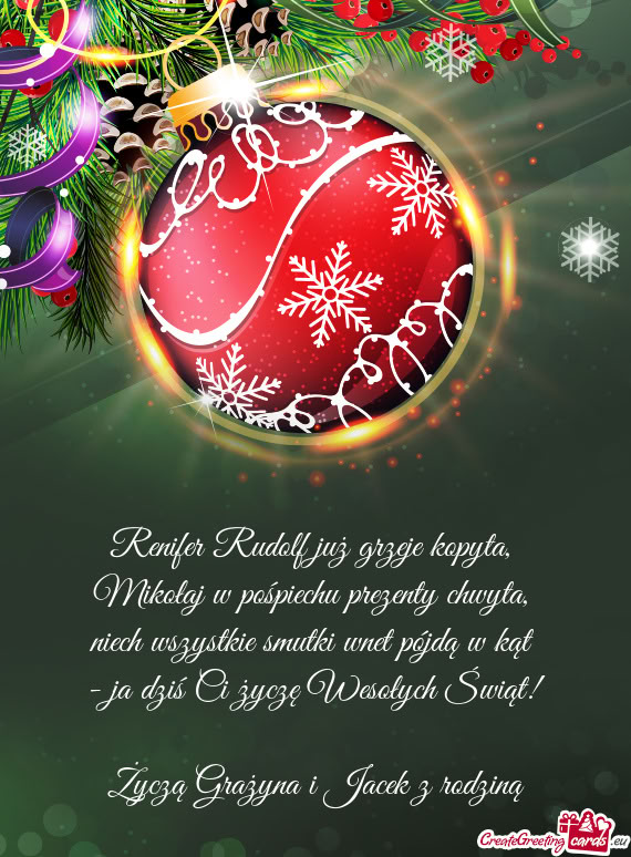 Grażyna i Jacek z rodziną