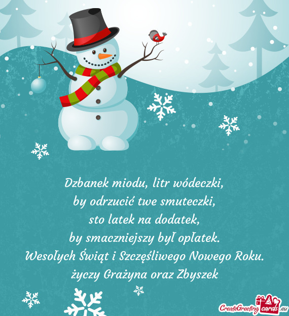 Grażyna oraz Zbyszek