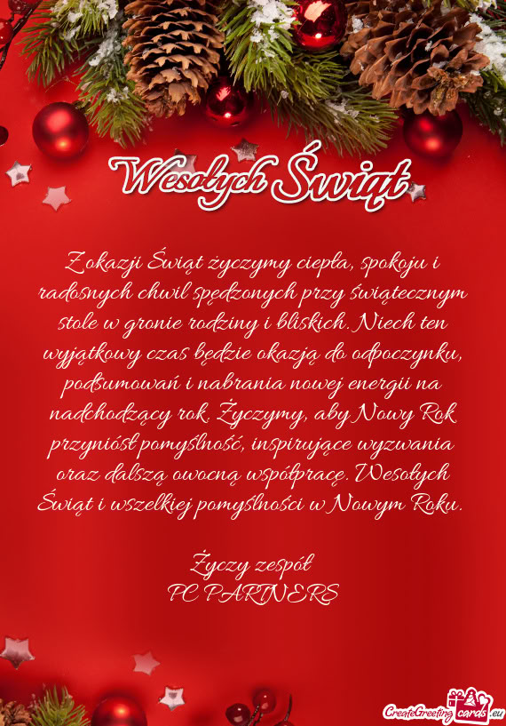 Gronie rodziny i bliskich. Niech ten wyjątkowy czas będzie okazją do odpoczynku, podsumowań i na