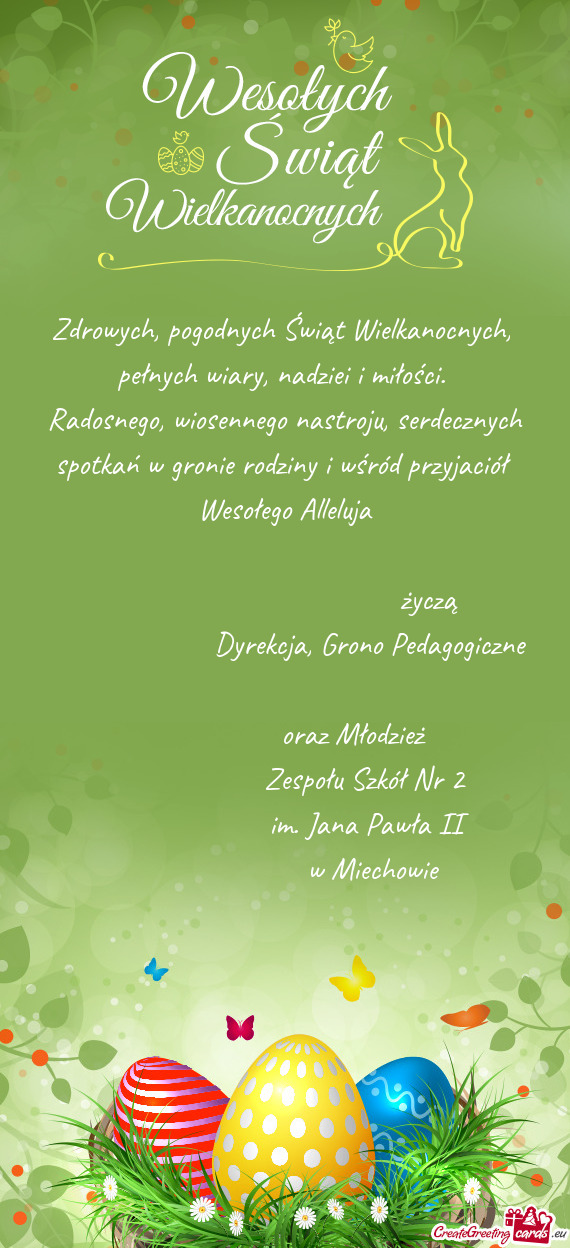 Grono Pedagogiczne     oraz Młodzież      Zespołu Szkół Nr 2