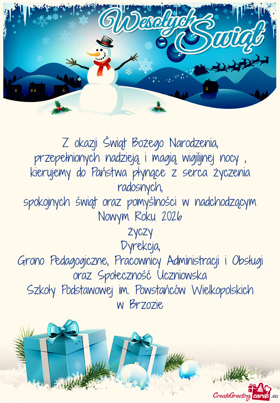 Grono Pedagogiczne, Pracownicy Administracji i Obsługi oraz Społeczność Uczniowska