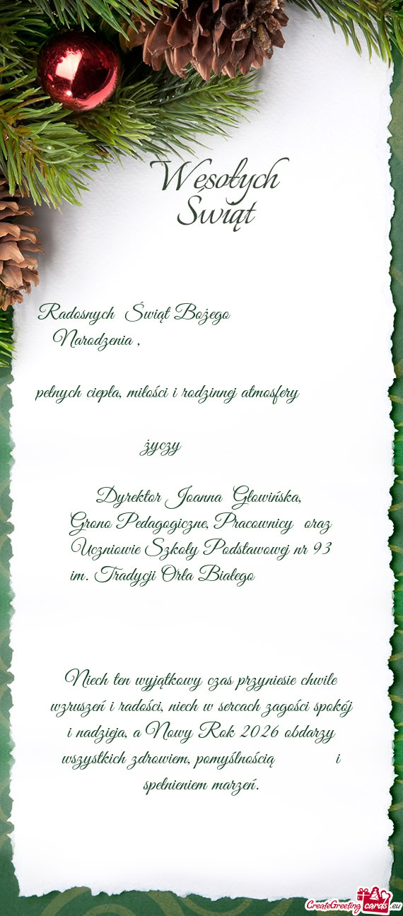 Grono Pedagogiczne, Pracownicy oraz Uczniowie Szkoły Podstawowej nr 93