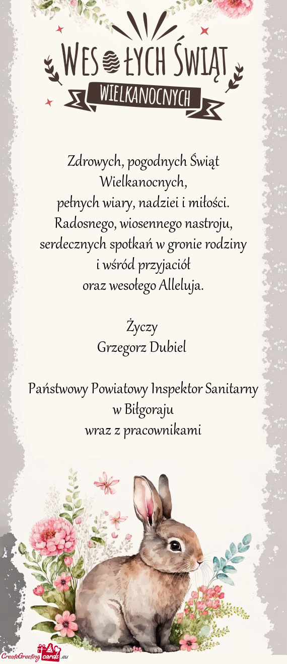 Grzegorz Dubiel  Państwowy Powiatowy Inspektor Sanitarny w Biłgoraju wraz z pr