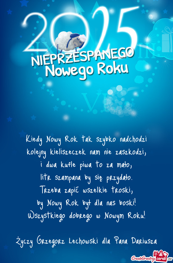 Grzegorz Lechowski dla Pana Dariusza